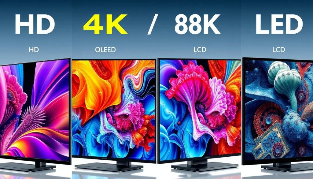HD 4K 8K OLED LCD השוואות טכנולוגיות HD 4K 8K OLED LCD השוואות טכנולוגיות