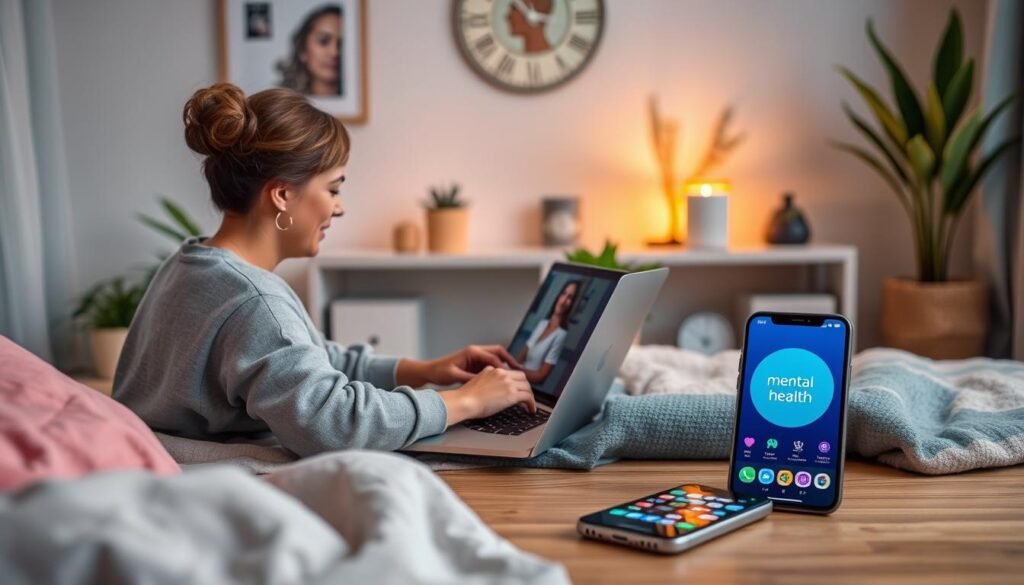 טלרפיה ויישומים ניידים לטיפול נפשי