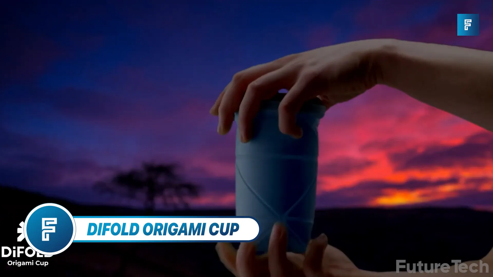 כוס אוריגמי DiFOLD מקופלת
